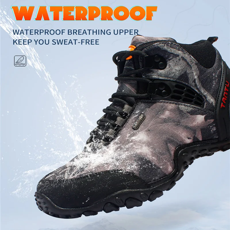 PINSV высокие кроссовки мужские непромокаемые походные ботинки Трекинговые