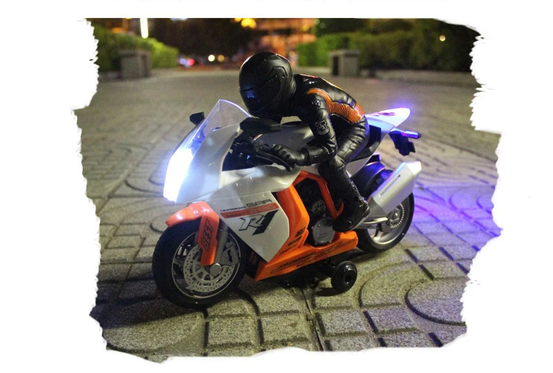 Мини мотоцикл с дистанционным управлением крутая игрушка трюковая машина для