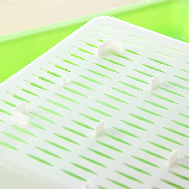 Креативная прямоугольная сливная корзина двухслойная пластиковая Фруктовая