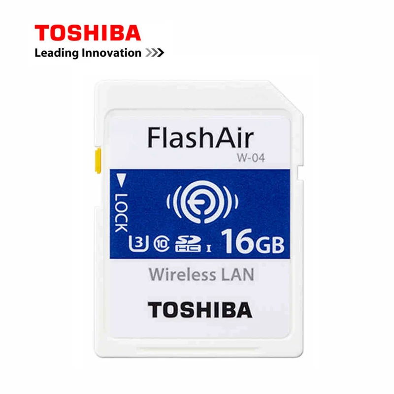 Карта памяти TOSHIBA Wi Fi 16 ГБ 32 64 W 04 sd карта FlashAir Class10 флеш камера для загрузки фото и