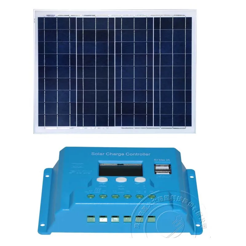

Solar Kit 12v 50w Solar Charge Controller 12v /24v 10A PWM Dual USB Solar Charger 12v Motorhome Caravan LED Lamp light