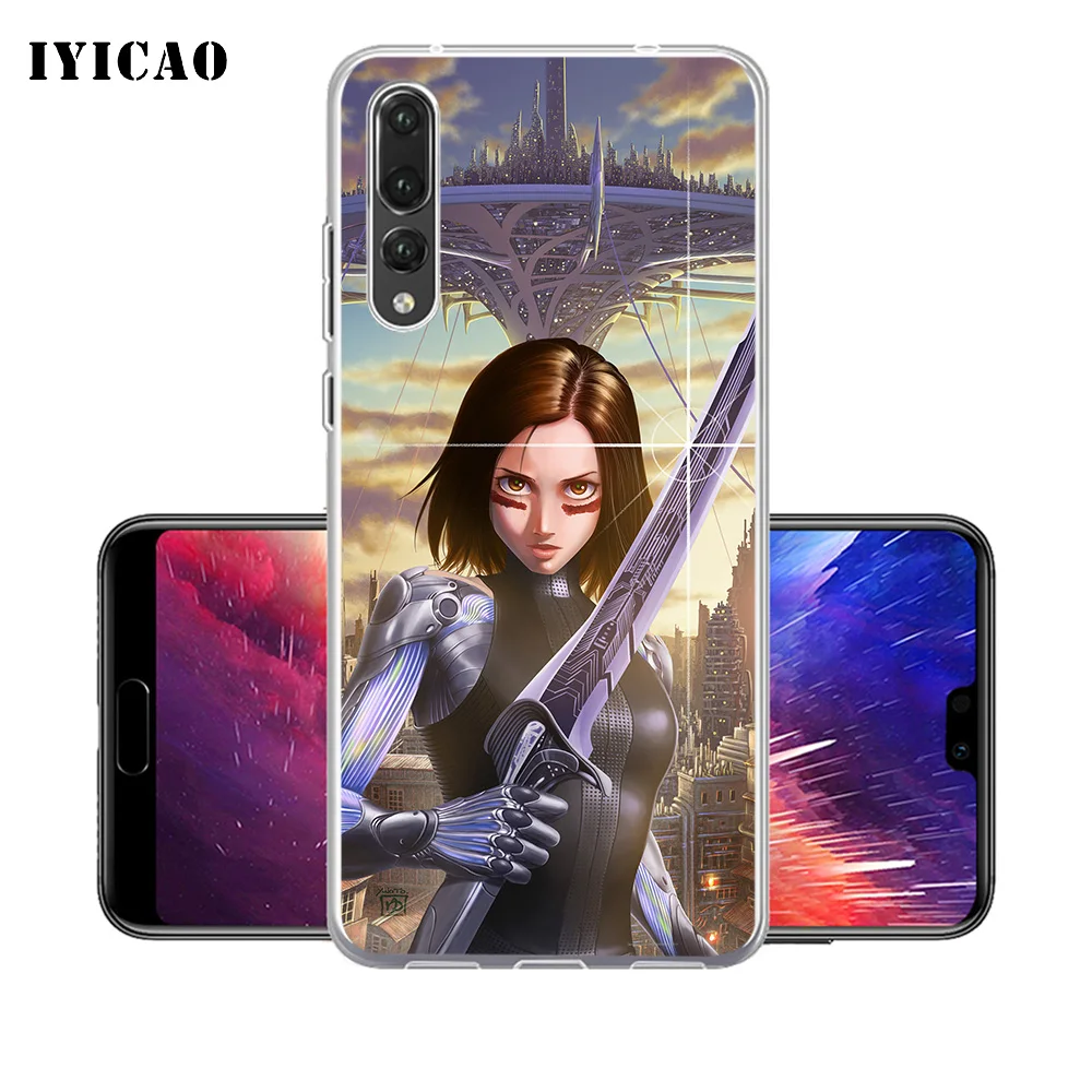 IYICAO Alita боевой Ангел Мягкий силиконовый чехол для телефона Huawei P30 P20 Pro P10 P9 P8 Lite P Smart