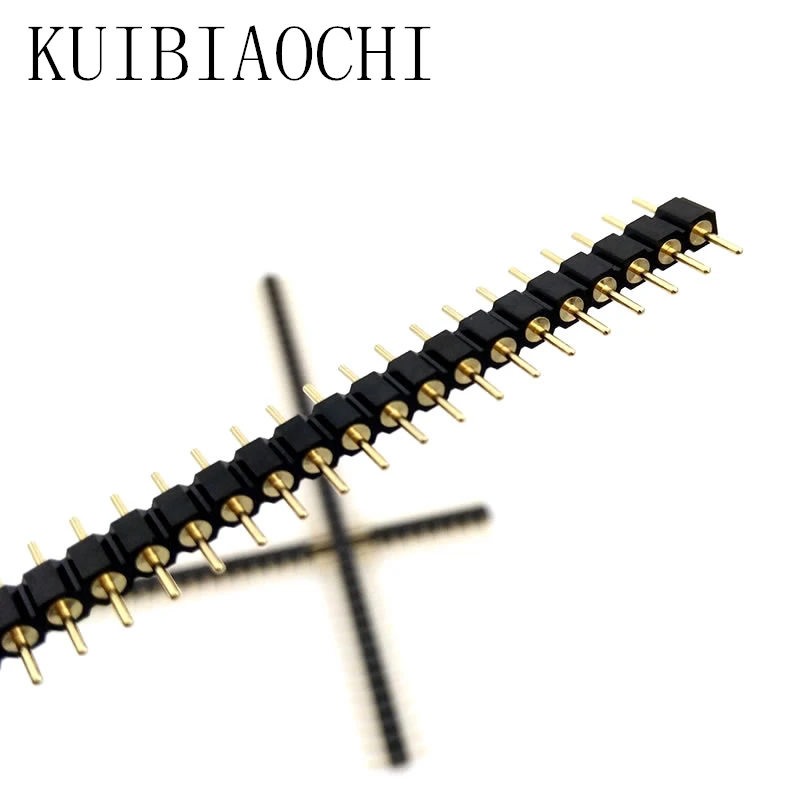 A08 40 штырьковый соединитель круглая игла 1x40 Золотой Однорядный разъем 2 54 мм