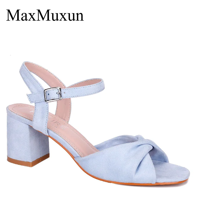 

MaxMuxun Women Ankle Strap Summer Sandals Low Block Heels Bow Embellished Open Toe Red Pink Black Sexy Dance Shoes