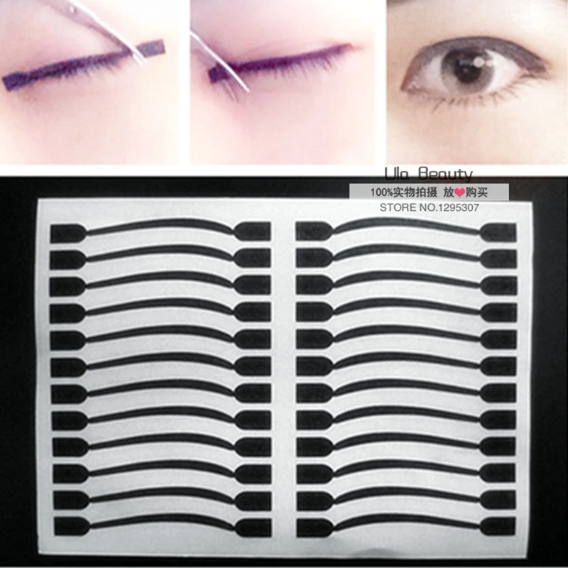 5 упаковок S Smokey Eye Eyelid Tape черная полоска для макияжа Подводка глаз черные наклейки