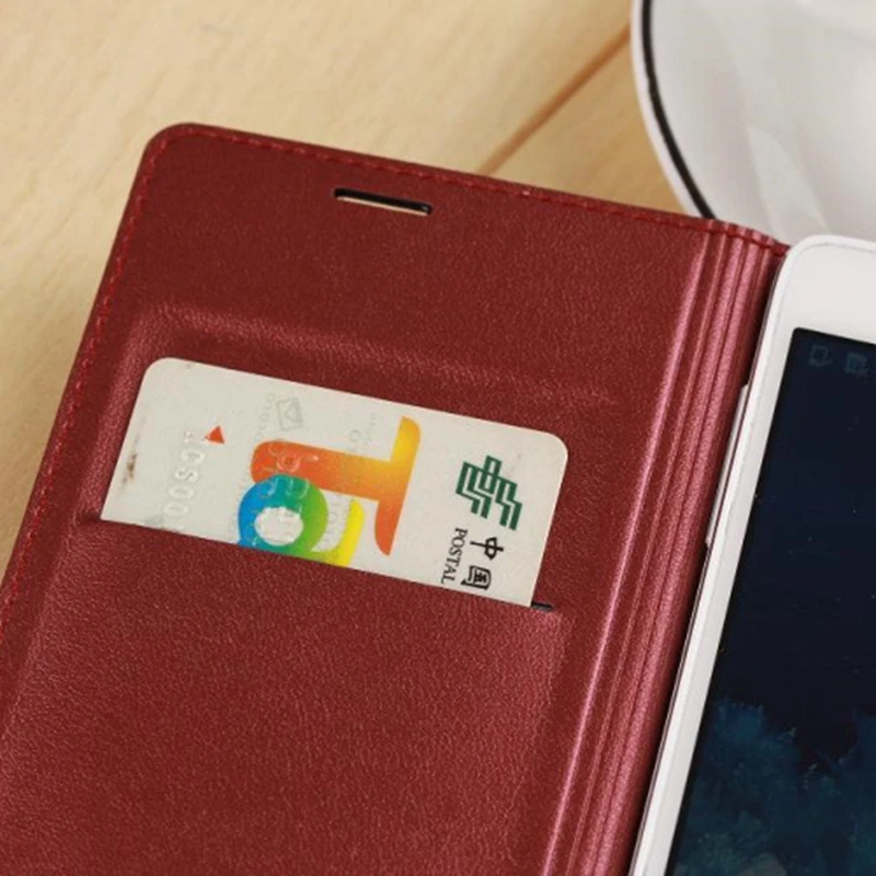 Тонкий кожаный чехол кошелек с откидной крышкой для аккумулятора сумка