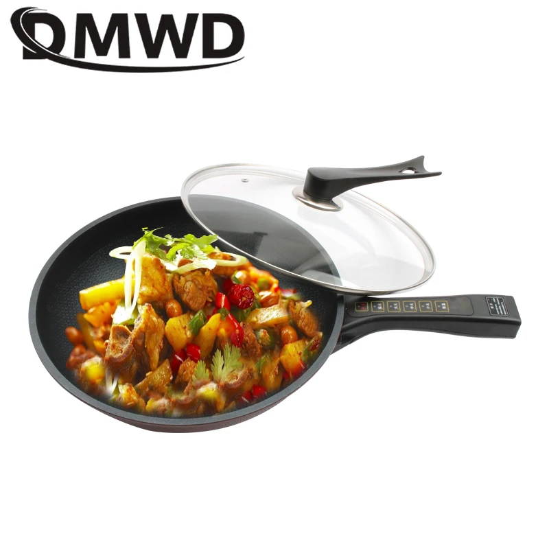 DMWD электрическая плита многофункциональная антипригарная Hotpot бездымный лапша кастрюля для приготовления пищи Пароварка сковорода для стейка Подогрев вок EU