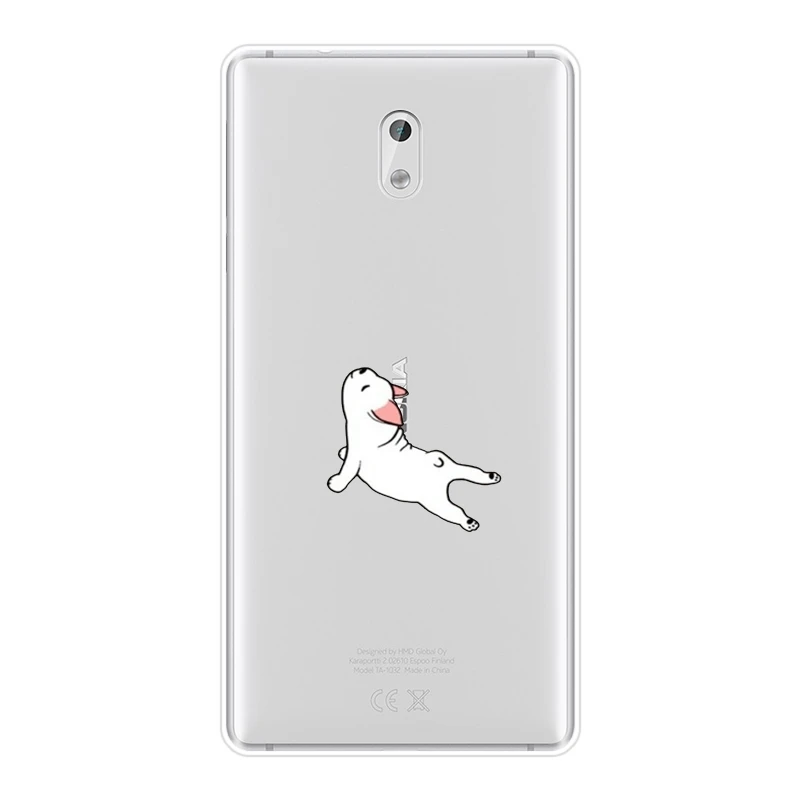 Силиконовый чехол для телефона Nokia 7 Plus X6 с изображением собаки французского