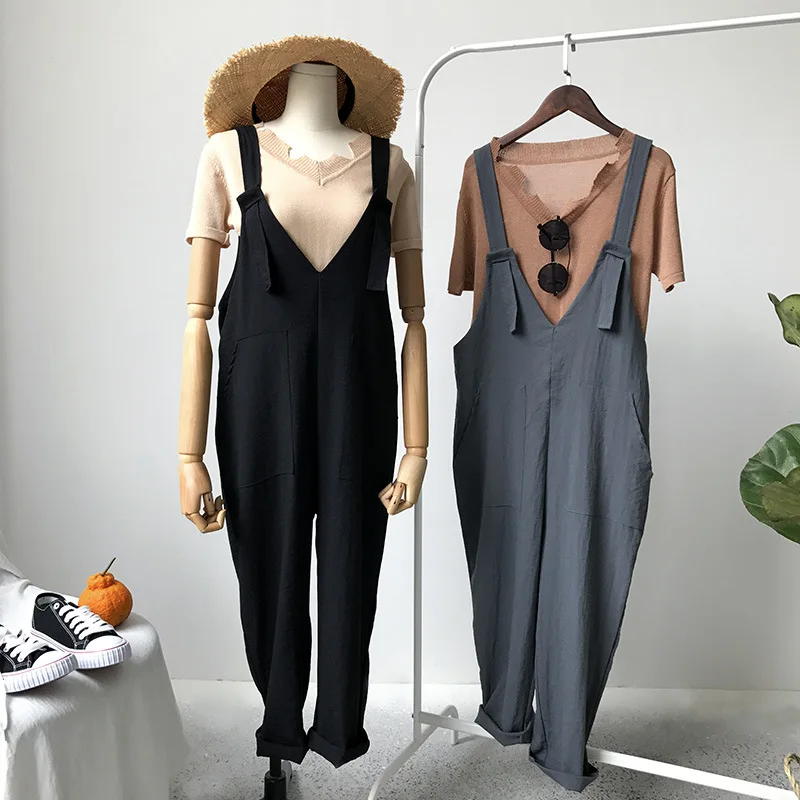 Летняя Новинка 2017 г. комбинезон женские Комбинезоны старинные карманы без