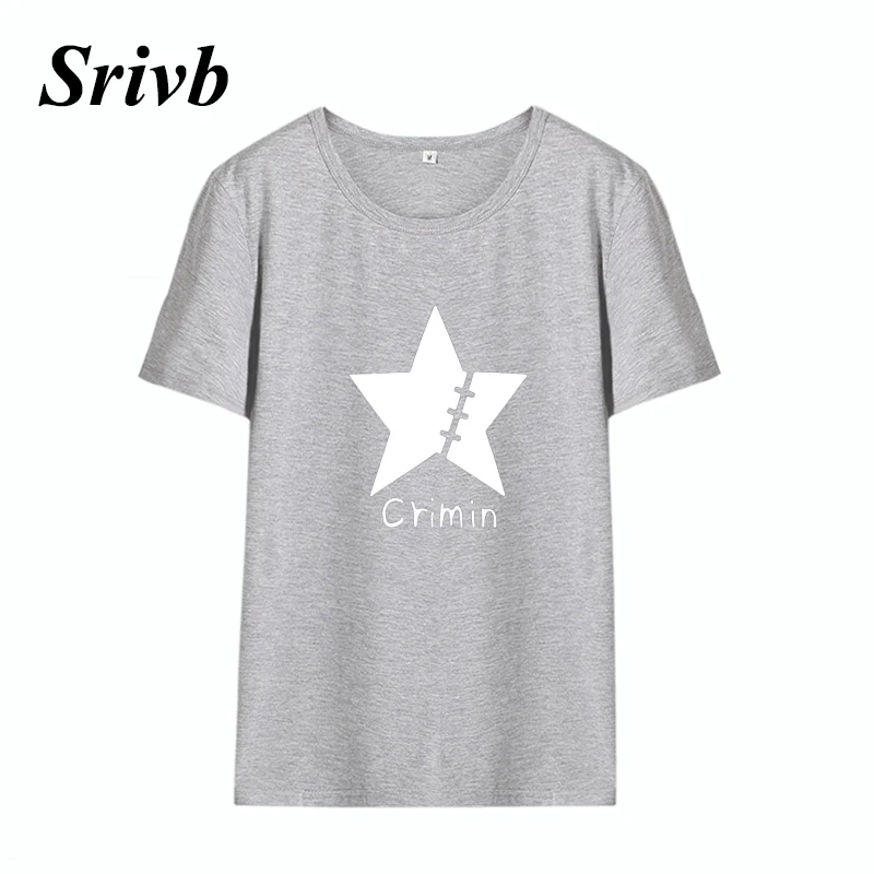 Srivb Crimin Harajuku хлопок для женщин футболка плюс размеры Мода Графический футболки