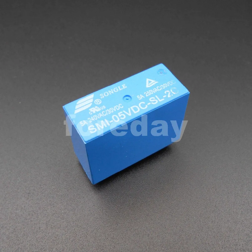 Фото 5 шт. SONGLE силовое реле SRS PCB 8 Pins 5A 10A 5V 12V 24V фотосессия 5 шт./лот * Φ №3