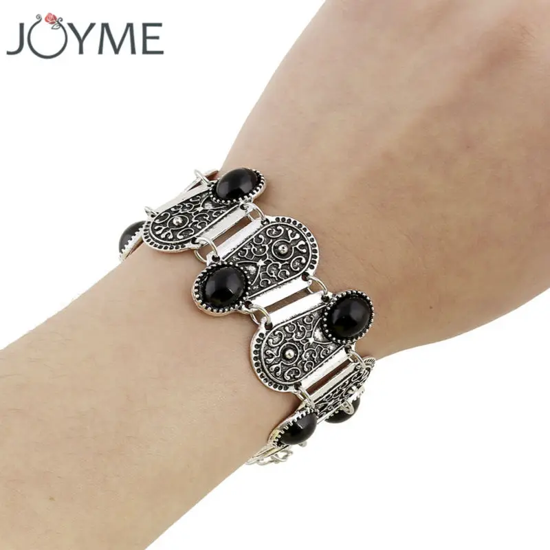 Женский винтажный браслет из цинкового сплава с серебряным покрытием|charm|bracelet charm