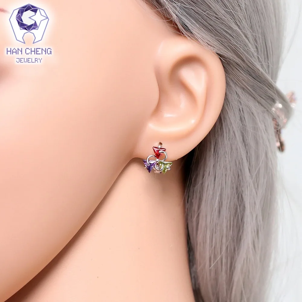 HanCheng новые модные очаровательные посеребренные фианит драгоценный камень