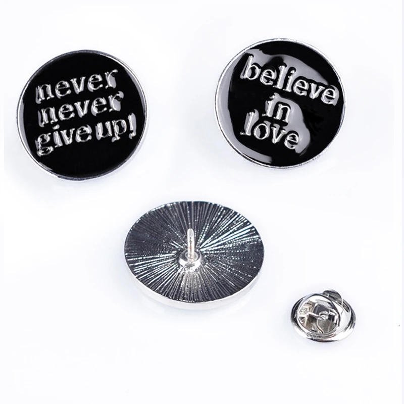Женская Брошь с эмалью Believe In Love черная брошь на булавке аксессуар для шляпы