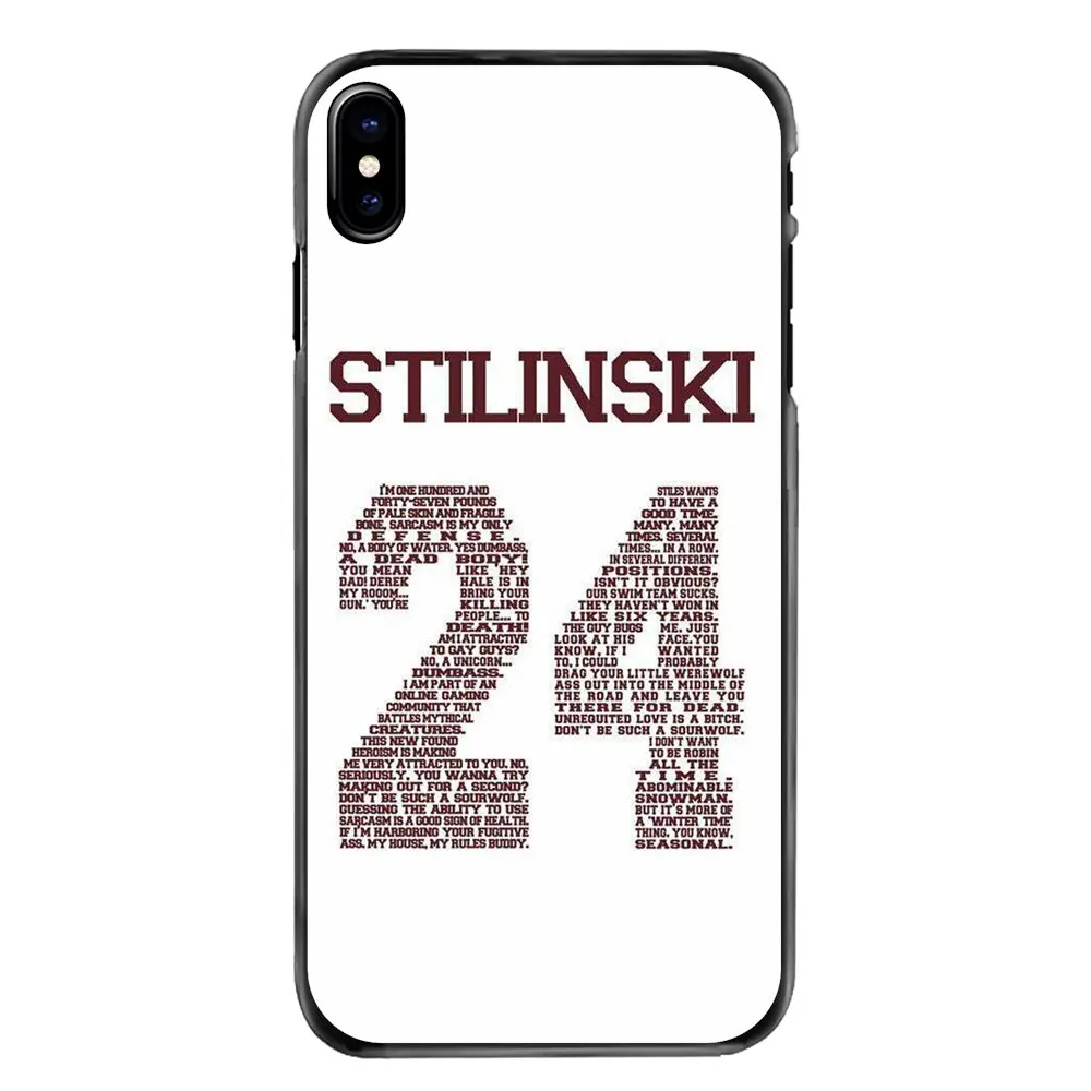 Для iPhone 4 4S 5 5S 5C SE 6 S 7 8 Plus X XR XS Max iPod Touch телефон Scott McCall волк-подросток stilinski 24 Art
