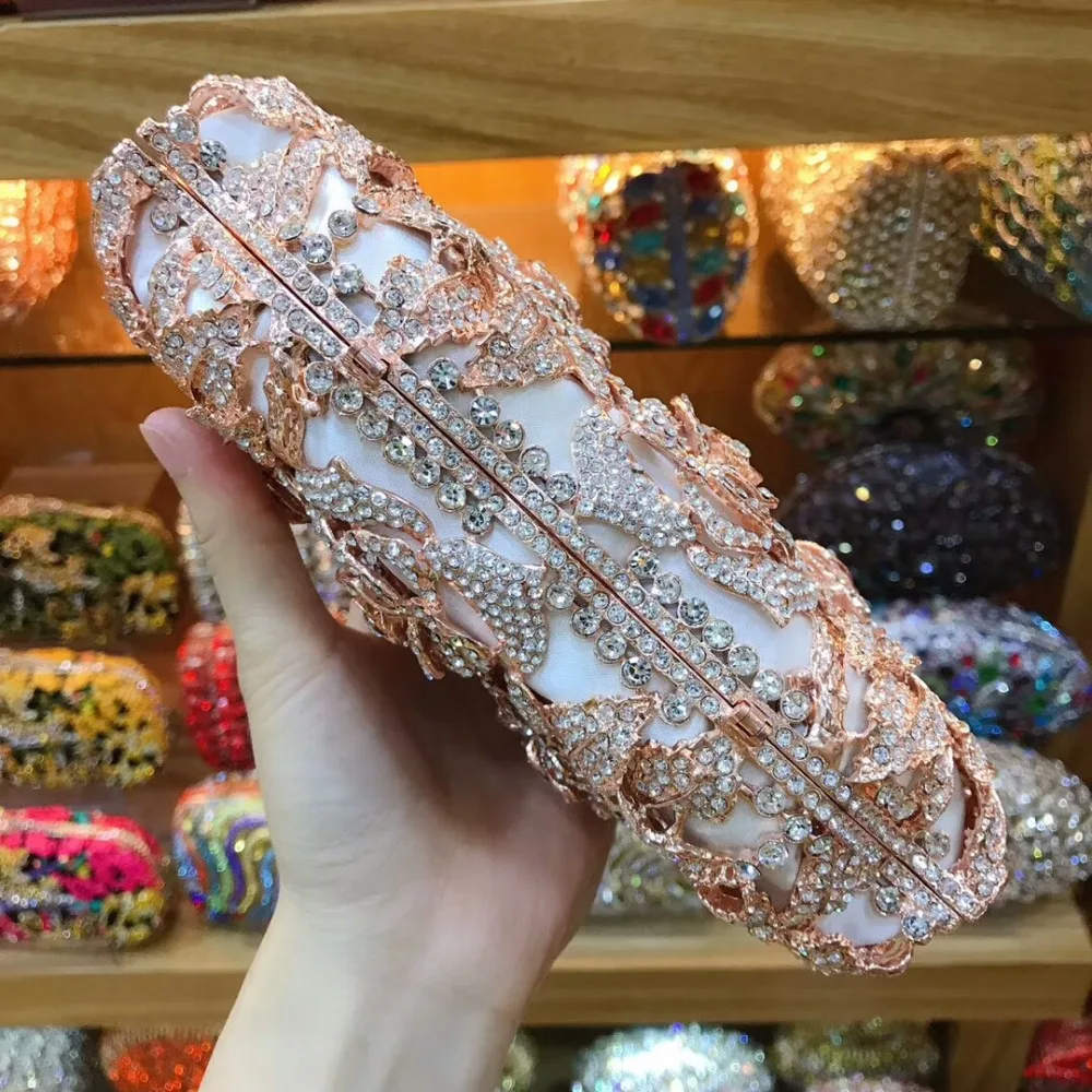 Женская зеленая вечерняя сумочка-клатч со стразами и кристаллами металлический жесткий чехол Minaudiere Сумочка сумочка Сумочка для свадебной вечеринки клатч кошелек сумка на плечо для женщин