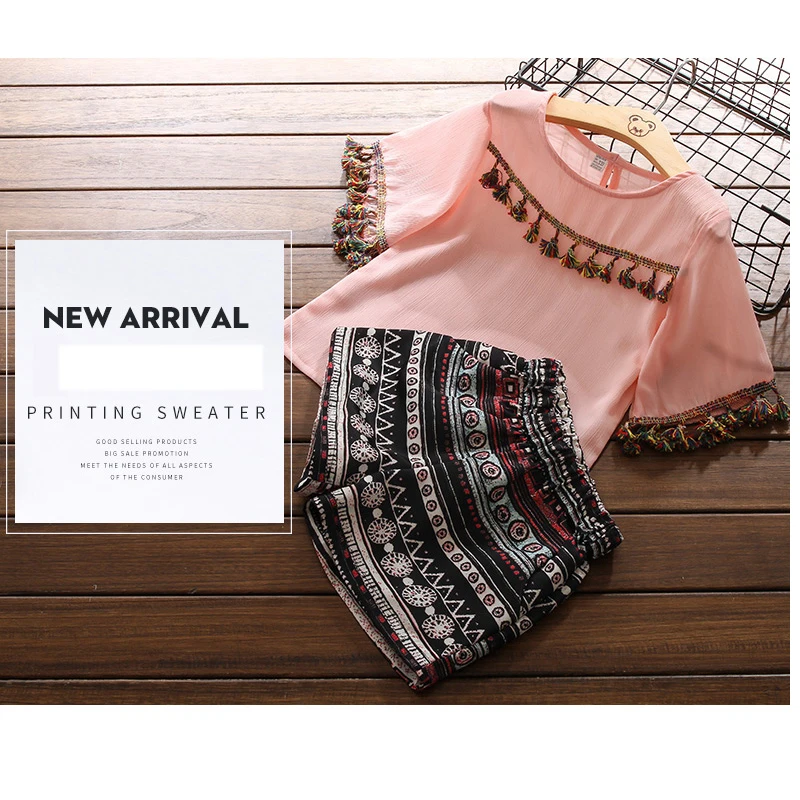 Летняя детская одежда в китайском стиле из двух предметов для девочек детские