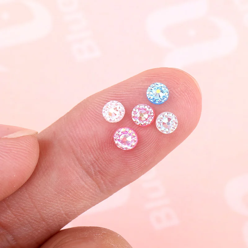 Blueness 1Wheel Round Sequins Studs Design Rhinestones For Nails Art Decorations Accessories Manicure DIY UV Gel Acrylic Crystal | Красота и