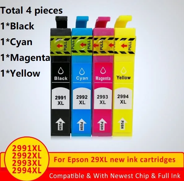XiangYu 29XL картридж Замена для Epson T2991 T2994 T 2991 29 XL картридж с чернилами для XP 235 332 335 435 принтер - Цвет: 4pcs( BK C M Y)