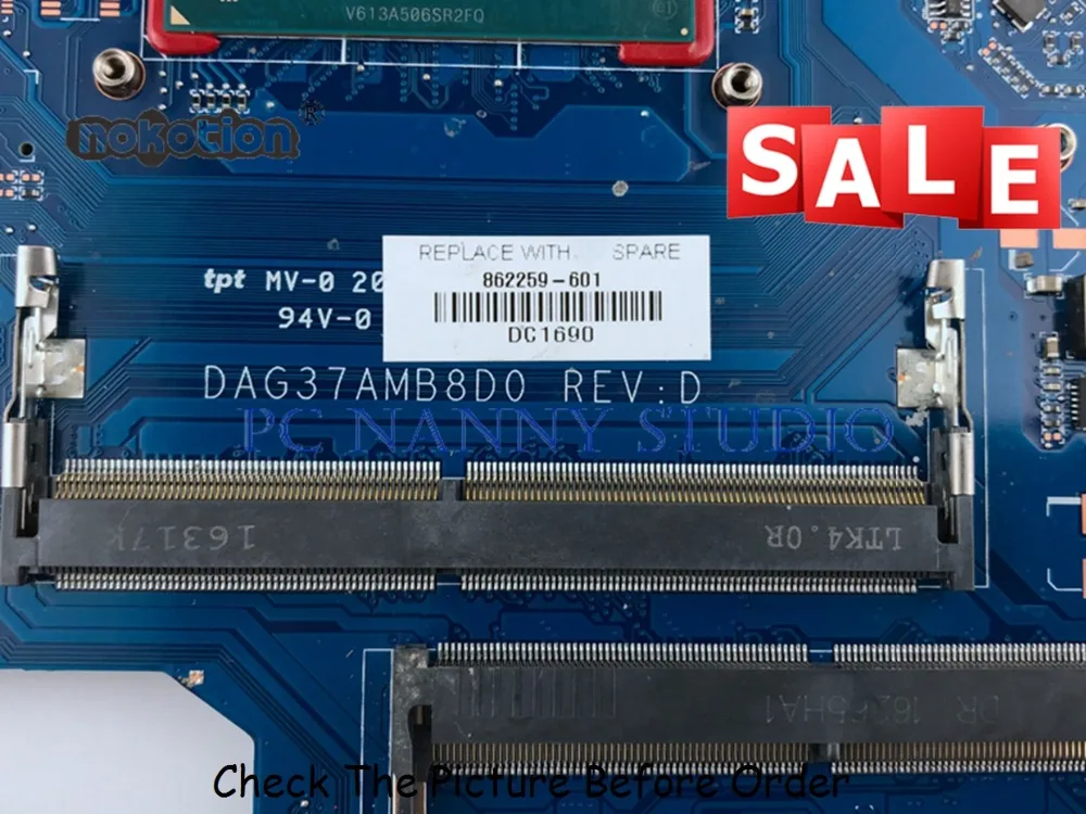PCNANNY 862259-601 862259-001 для HP 17-W Материнская плата ноутбука DAG37AMB8D0 965M/4GB w/ i7-6700HQ
