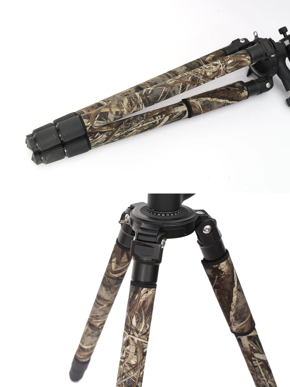 ROLANPRO Прямая с фабрики модный персональный штатив Камуфляжный Рукав/ноги замораживание хорошее качество для Gitzo Manfrotto Benro RRS FLM