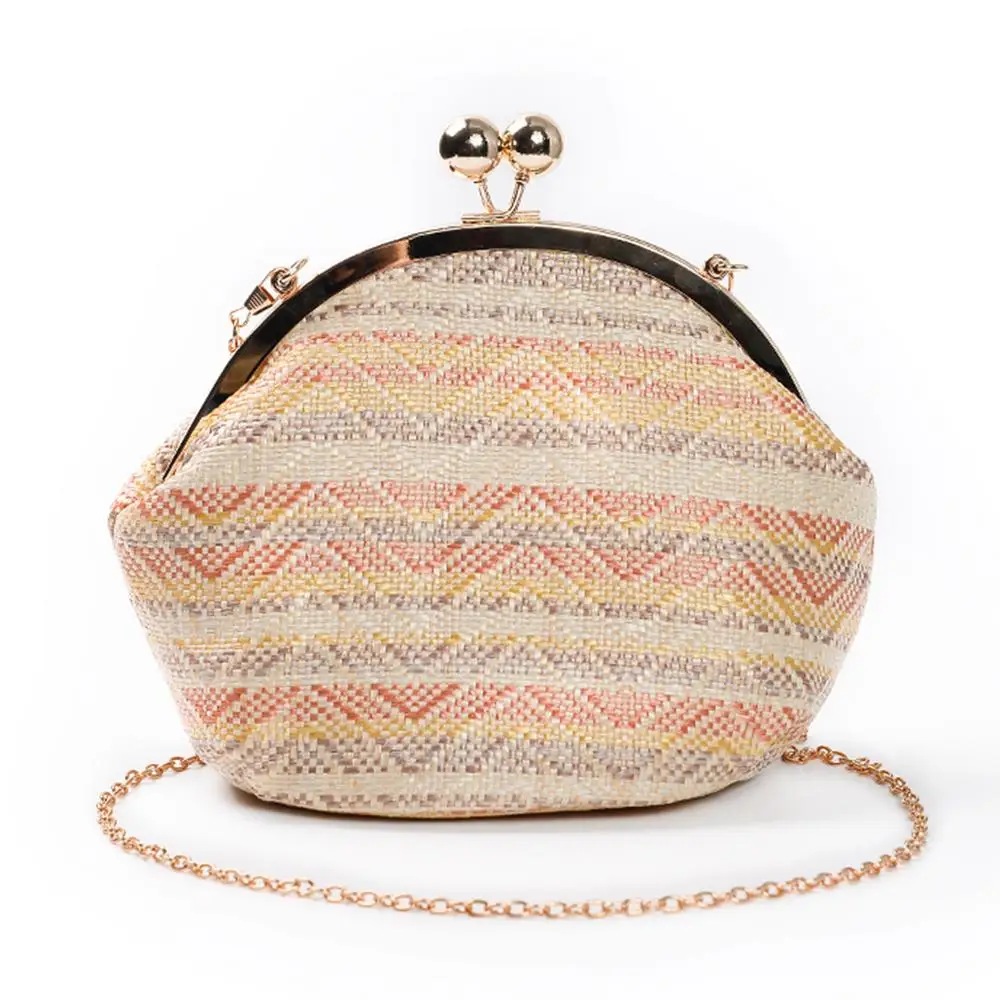 Summer Fashion Colourful Straw Handbags Clutch Shoulder Bag Women Wallet
