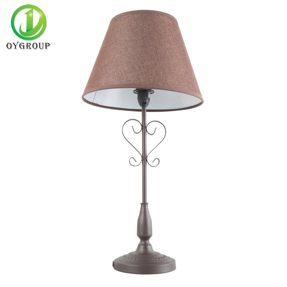 Винтаж Коричневое Железо настольная лампа E14 держатель лампы Освещение в