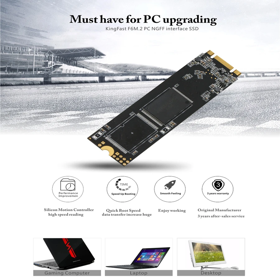 Kingfast 22*80mm super-speed NGFF M.2 SSD 120gb internal solid state hard drive disk memory flash for Laptop/notebook/ultrabook |