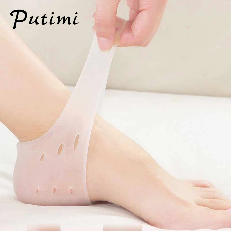 Силиконовые гелевые носки Putimi для пятки увлажняющее средство защиты силиконовые