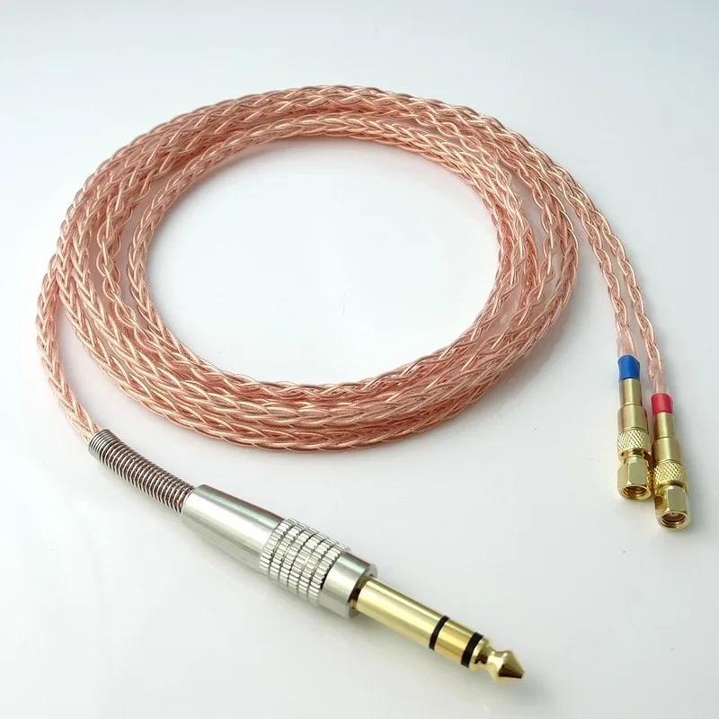 Кабель Hi-end для наушников 1 5 м Hi-Fi 8 ядер 5n Pcocc медный обновленный Hifiman He-5 He-6 He-400 He-500