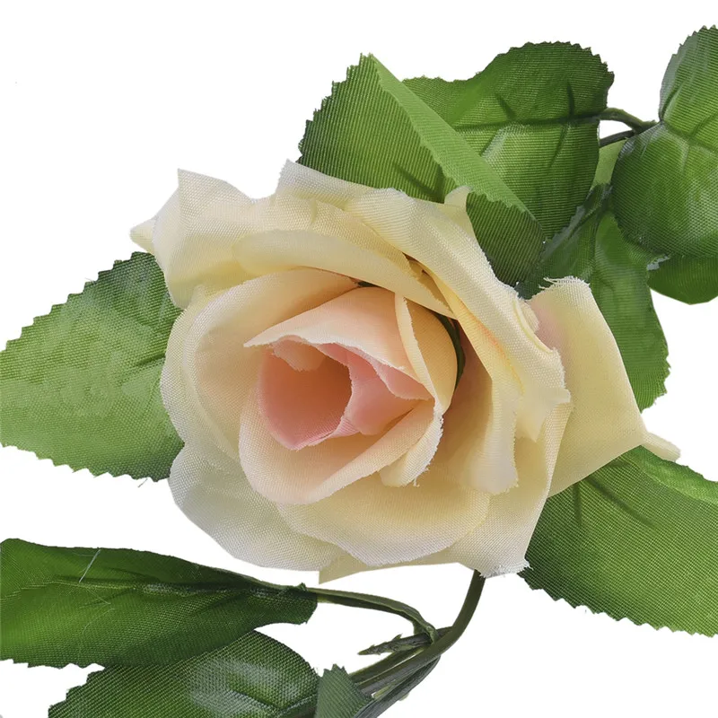 Искусственная Роза гирлянда сделай сам Цветочная лоза для дома свадьбы