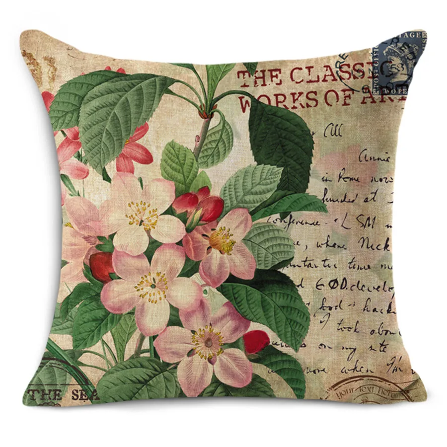 Cheap car seat linen cushion Nordic Vintage flower outdoor chair cushions home decor for sofas pillow free ship LHS-1602 | Дом и сад