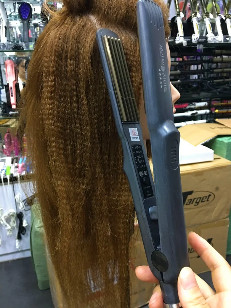 Гибкий прямой утюжок очень маленький объем волос изгиб человеческих инструмент