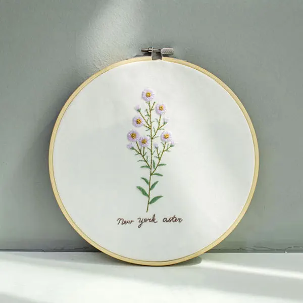3-20cm DIY лента цветы вышивка набор для начинающих с обручем рукоделие Наборы вышивки крестом серии художественных промыслов Швейные Декор иглы искусство - Цвет: 3-20cm