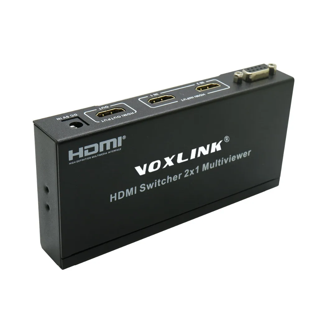 Voxlink 1080 P 2x1 Переключатель HDMI 2 Вход 1 выход Multi-Viewer PIP коробка переключения