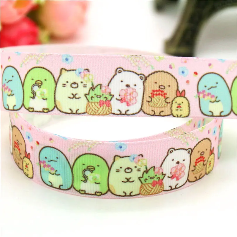 DHK 7/8 ''Бесплатная доставка японский мультфильм печатных grosgrain ленты