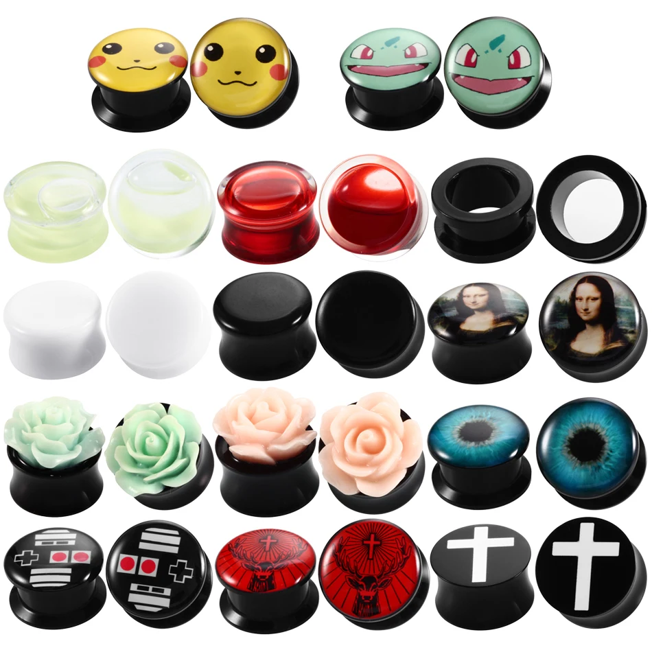 Акриловые затычки для ушей и туннели 2 шт./лот|Украшения тела| |