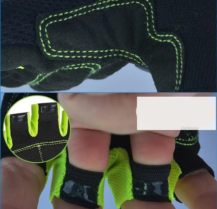 Спортивные велосипедные перчатки с открытыми пальцами сетчатые противоударные