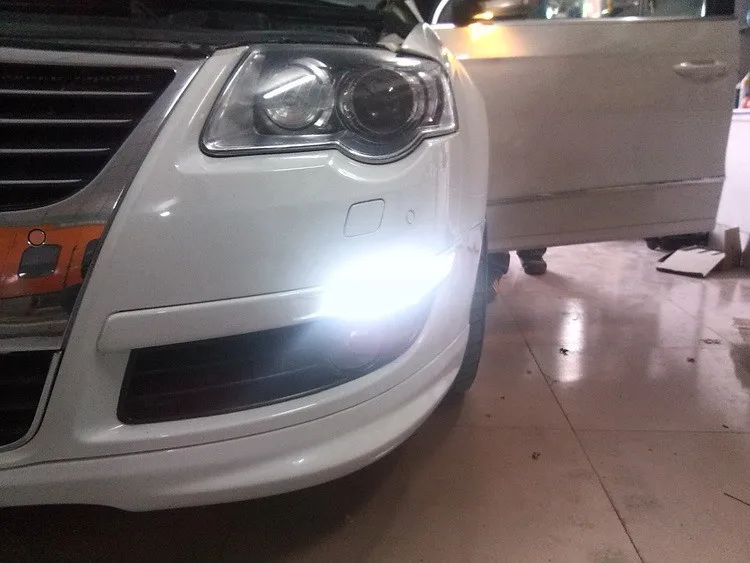 Новое поступление, LED ДХО для VW Passat B6, очень яркие дневные ходовые огни с функцией поворотника и автоматическим выключением/притуханием+ выключатель