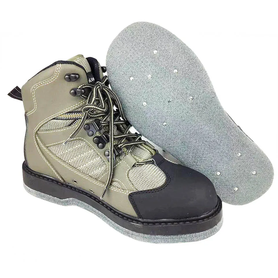 Felt Sole With Nails Нахлыстом обувь болотная болотные сапоги Aqua восходящий Охота кроссовки ногти Войлок Подошва дышащие рок спортивные наушники не выскальзывали для рыбы брюки - Цвет: Felt Sole With Nails