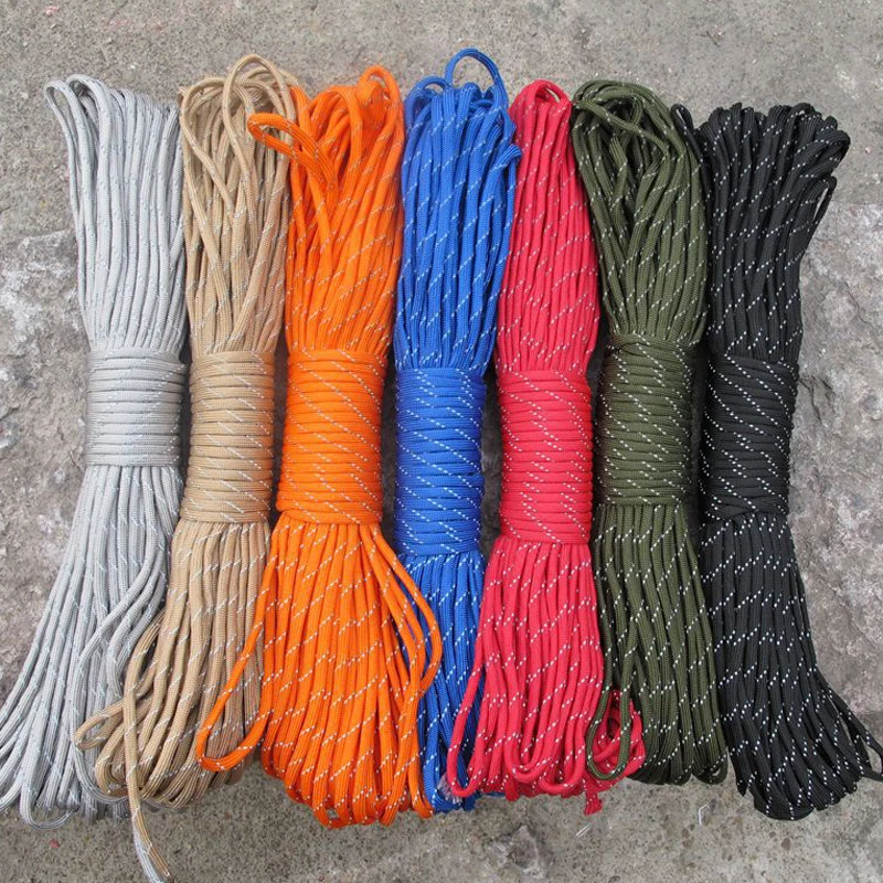 

H890-31m Outdoor Reflective 9-pin Army Reflective Umbrella Rope/Parachute Rope/Lifeline/Outdoor Rope/Tent Rope/EDC