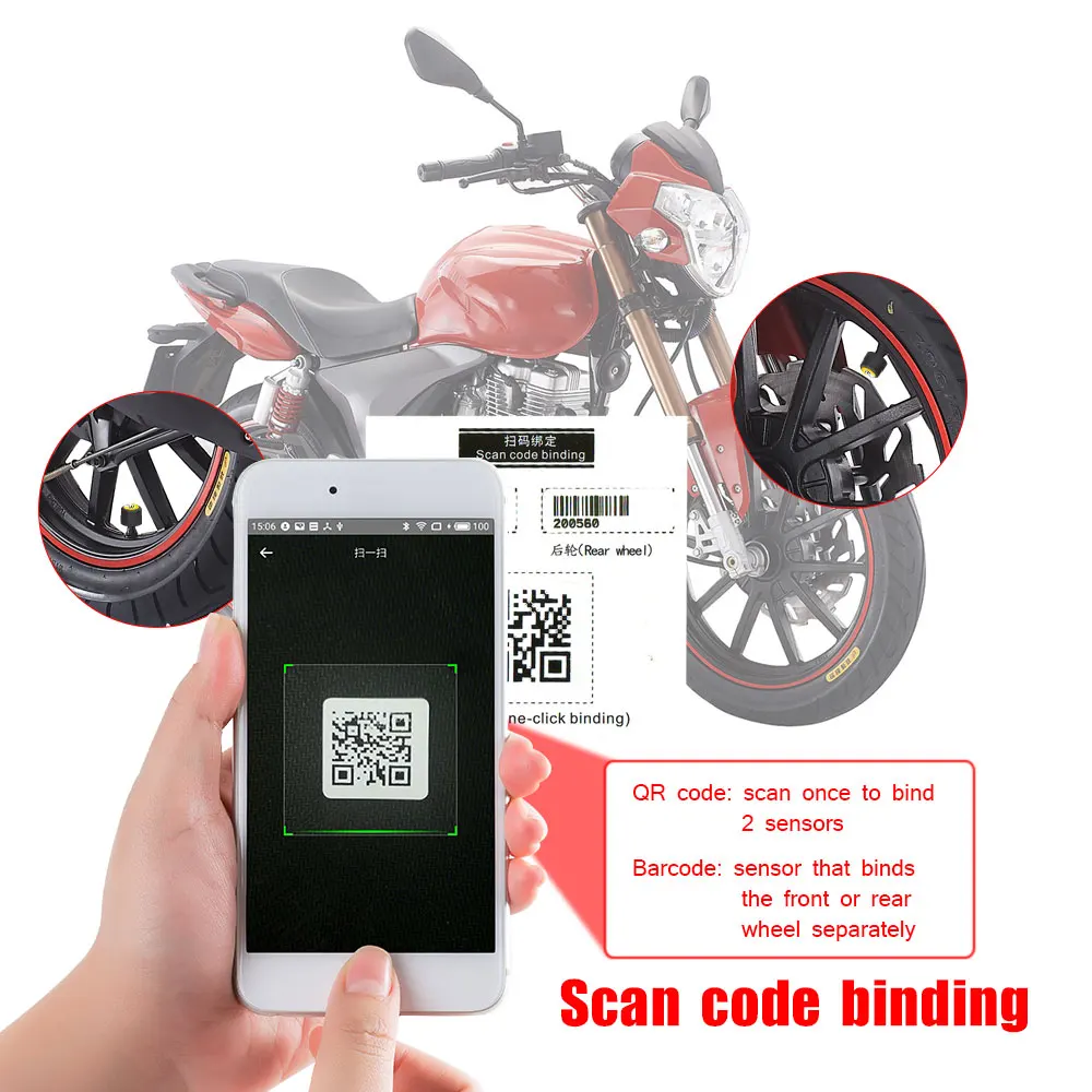 TPMS Мотоцикл Авто TPMS 2 Внешний датчик s для Android IOS tpms датчик давления в шинах Система мониторинга tmps давление в шинах