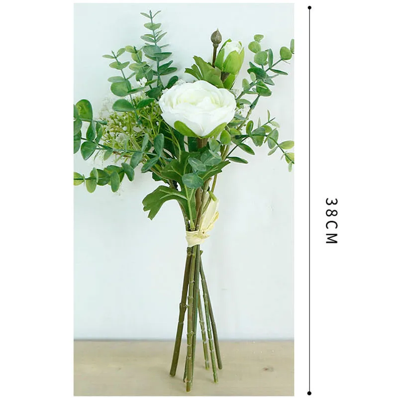 

Flone Artificial Road Lotus Gypsophila Silk Fake Flowers Wedding Bride Flowers Garden Home Decoration Holding Flowers Flores