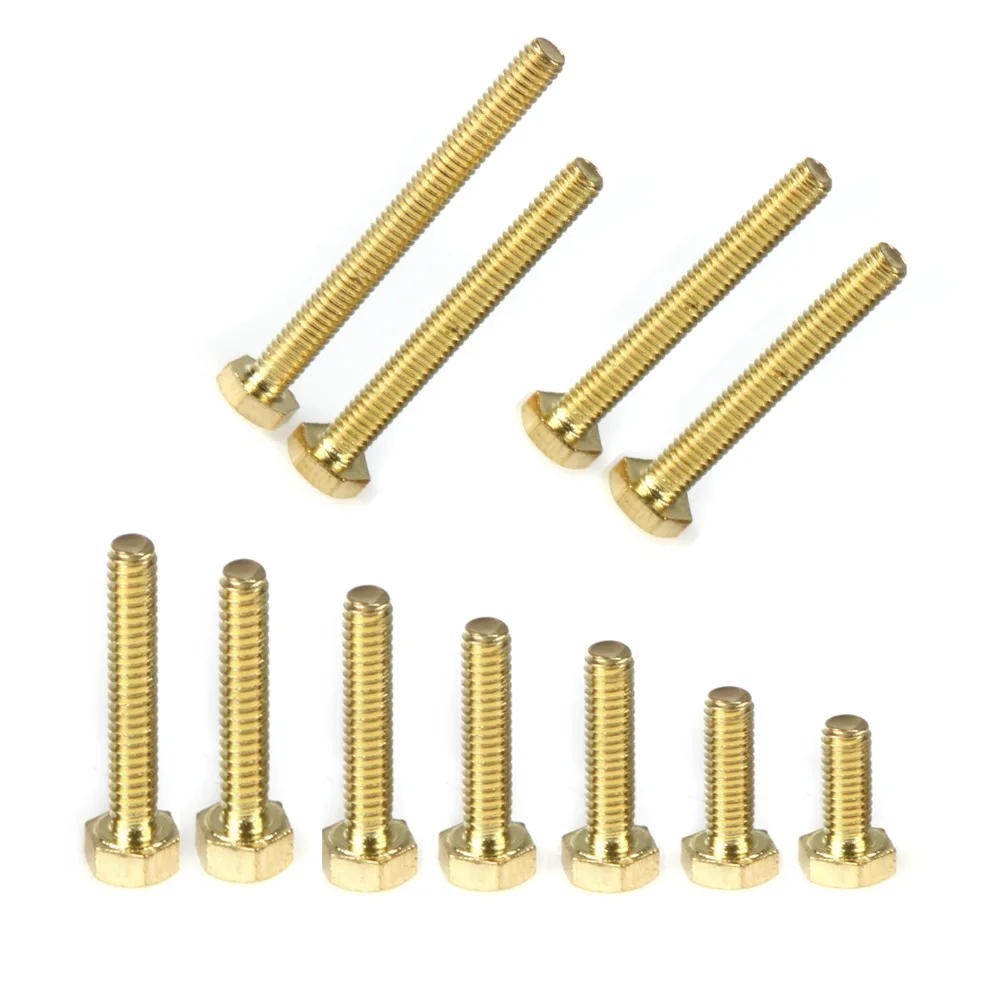 

200pcs Copper alloy screws full thread screw M4 screws External hex screws M4*6/8/10/-40/50mm Fasteners for building decoration