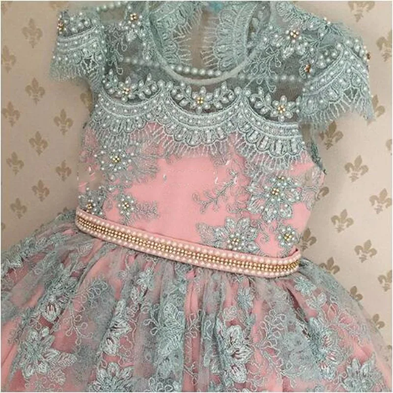 Cute New Flower Girl Dress Pageant Gresses First Communion Dresses Kids Birthday Gowns with Bow | Детская одежда и обувь