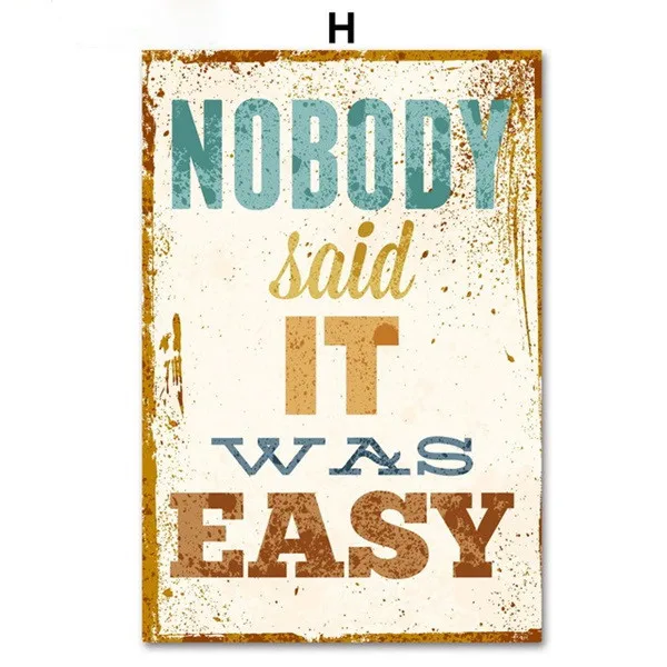 Gohipang Motivational Typography Life Quotes A4 Vintage Retro Art Prints Poster Hippie Wall Pictures Canvas Painting Home Decor