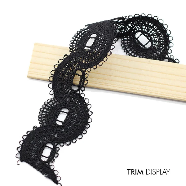 Вышитые S черный Скрапбукинг кружевная Лента ткань полиэстер Мотив отделка