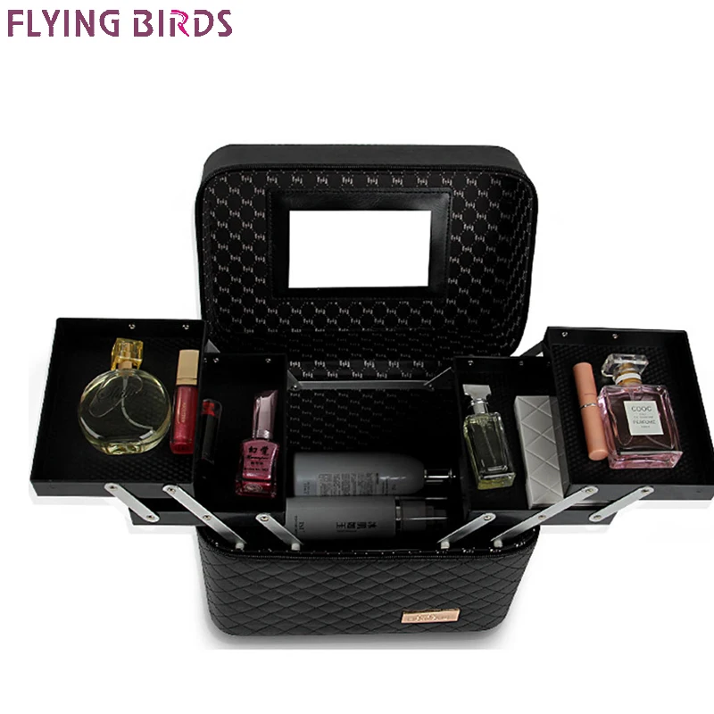 Женская косметичка из искусственной кожи Flying birds чехол органайзер для макияжа