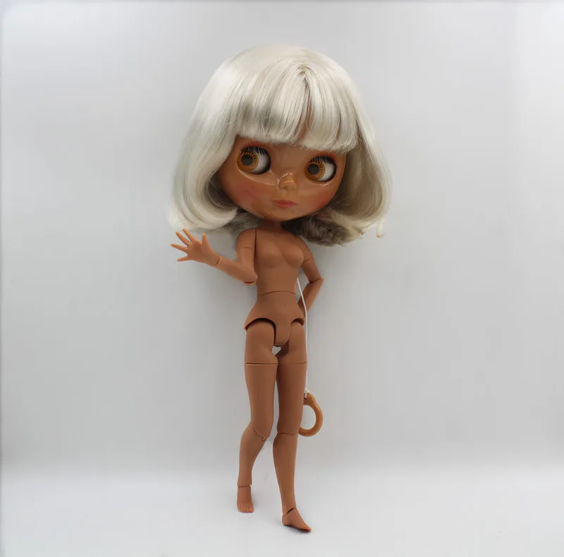Кукла Blygirl Blyth кукла Mibai banghai с короткими волосами голая 19 шарниров черная кожа
