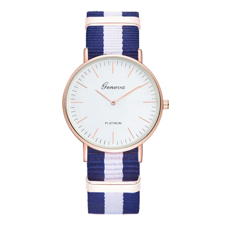 Новинка 2019 модные парные часы для женщин нейлоновый холщовый ремешок Geneva